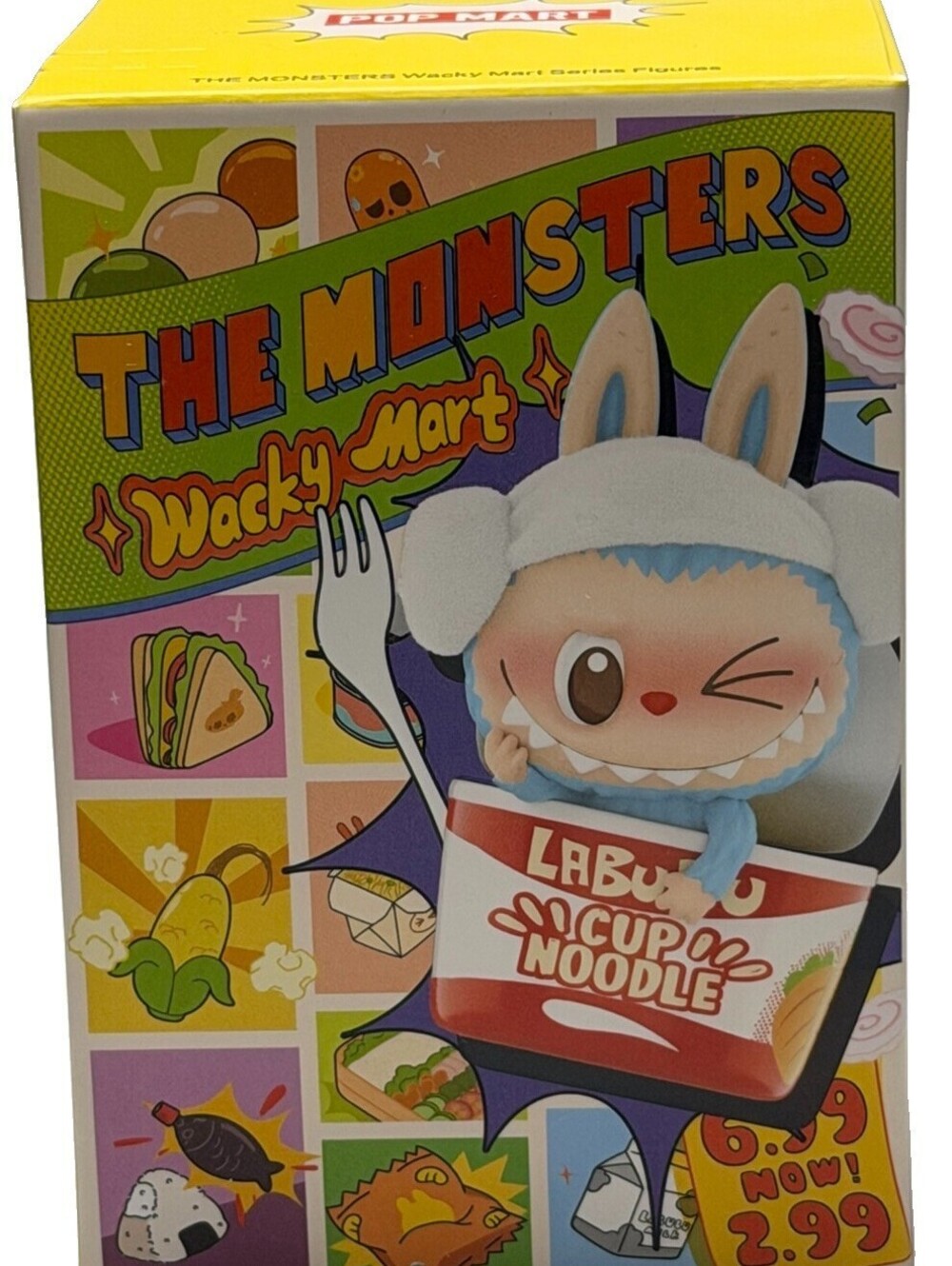POP MART Labubu Wacky Mart Cup Noodles Clear Box Overseas Exclusive The Monsters